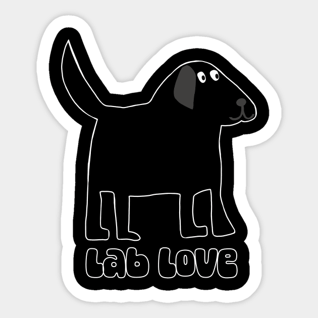 Lab love Sticker by Suzy Shackleton felt artist & illustrator